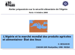 L'Algérie et le marché mondial des produits agricoles et alimentaires