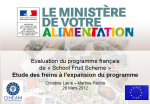 Evaluation du programme français de « School Fruit Scheme ». Etude des freins à l'expansion du programme