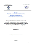 Perspective d'introduction d'une nouvelle technique de production (semi-direct) pour des exploitations à dominante céréalière dans la région des hautes plaines sétifiennes (Algérie)