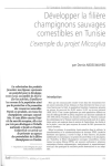 Développer la filière champignons sauvages comestibles en Tunisie