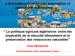 La politique agricole algérienne : entre les impératifs de la sécurité alimentaire et la préservation des ressources naturelles
