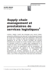 Supply chain management et prestataires de services logistiques