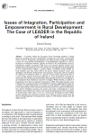 Issues of integration, participation and empowerment in rural development: the case of LEADER in the Republic of Ireland