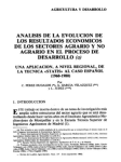 Análisis de la evolución de los resultados económicos de los sectroes agrario y no agrario en el proceso de desarrollo: una aplicación, a nivel regional, de la técnica statis al caso español