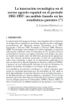 La innovación tecnológica en el sector agrario español en el período 1965-1997: un análisis basado en las estadísticas patentes