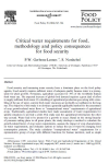 Critical water requirements for food, methodology and policy consequences for food security