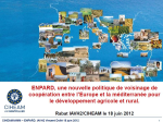 ENPARD, une nouvelle politique de voisinage de coopération entre l’Europe et la méditerranée pour le développement agricole et rural