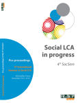 Social LCA in progress: 4th SocSem
