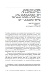 Determinants of information and communication technologies adoption by Tunisian firms