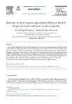 Reforms of the Common Agricultural Policy of the EU: Expected results and their social acceptance
