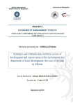Synergies and contradictions between sectors of development and conservation of the environment in a framework of local development: the case of Divjaka in Albania