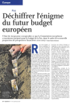 PAC. Déchiffrer l'énigme du futur budget européen