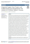 Integrated supply chain projects and multifunctional local development: the creation of a perfume valley in Tuscany
