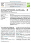 The financial efficiency of small food and drink producers across selected European Union countries using data envelopment analysis