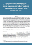 Community supported agriculture as a domain of economic exchange: models, social capital and performance of three community supported agriculture groups in Turkey