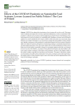 Effects of the COVID-19 pandemic on sustainable food systems: lessons learned for public policies? The case of Poland