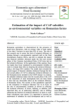 Estimation of the impact of CAP subsidies as environmental variables on romanian farms