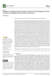Influence of agricultural chains on the carbon footprint in the context of European Green Pact and crises
