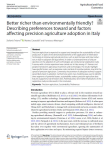 Better richer than environmentally friendly? Describing preferences toward and factors affecting precision agriculture adoption in Italy