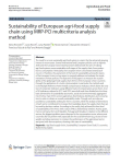 Sustainability of European agri-food supply chain using MRP-PCI multicriteria analysis method