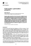 Food security: a post modern perspective