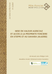 Mise en valeur agricole et accès à la propriété foncière en steppe et au Sahara (Algérie)