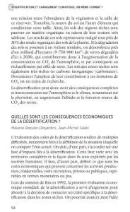Quelles sont les conséquences économiques de la désertification ?