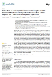 Evaluation of sanitary and environmental impact of plant protection practices in vineyards of southwestern France: organic and conventional/integrated agriculture