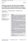 Enforcing contracts: the role of state subsidies as a hybrid enforcement mechanism in contracts between tomato processors and farmers in Algeria