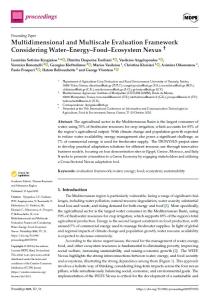 Multidimensional and multiscale evaluation framework considering Water?Energy?Food?Ecosystem Nexus