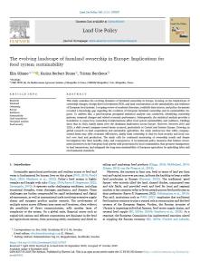 The evolving landscape of farmland ownership in Europe: implications for food system sustainability