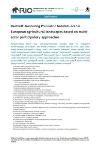 RestPoll: Restoring Pollinator habitats across European agricultural landscapes based on multi-actor participatory approaches