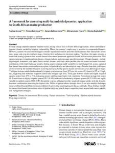 A framework for assessing multi-hazard risk dynamics: application to South African maize production