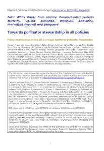 Towards pollinator stewardship in all policies: policy incoherence in the EU is a major barrier to pollinator restoration