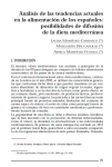 Análisis de las tendencias actuales en la alimentación de los Españoles: posibilidades de difusión de la dieta mediterránea