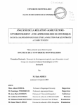 Analyse de la relation agriculture environnement : une approche bio-économique. Cas de la salinisation des sols et de la pollution par les nitrates au nord tunisien