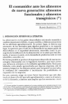 El consumidor ante los alimentos de nueva generacion: alimentos funcionales y alimentos transgenicos