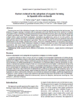 Factors related to the adoption of organic farming in Spanish olive orchards