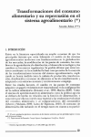 Tranformaciones del consumo alimentario y su repercusión en el sistema agroalimentario