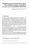 Organizaciones de productores, llave de la OCM de frutas y hortalizas. El caso de la Comunidad valenciana