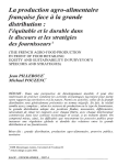 La production agro-alimentaire française face à la grande distribution : l'équitable et le durable dans le discours et les stratégies des fournisseurs