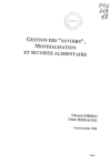 Gestion des savoirs, mondialisation et sécurité alimentaire