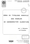 Essai de typologie mondiale des modèles de consommation alimentaire