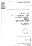 Modèles de consommation alimentaire : essai de typologie