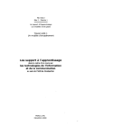 Les supports à l'apprentissage dans le cadre d'un cours sur les technologies de l'information et de la communication au sein de l'IAM de Montpellier