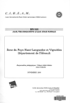 Analyse diagnostic d'une zone rurale : zone du pays Haut-Languedoc et vignobles. Département de l'hérault.