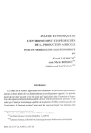 Analyse économique de l'environnement et spécificités de la production agricole. Pour une modélisation agro-économique