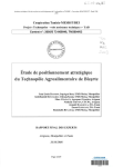 Etude de positionnement stratégique du Technopôle Agroalimentaire de Bizerte