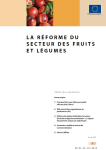 La réforme du secteur des fruits et légumes