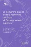 La démarche qualité dans la recherche publique et l'enseignement supérieur